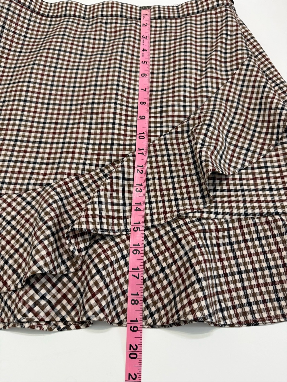 Brooks Brothers Gingham Mini Skirt in Brown, Black & White - Picture 8 of 10